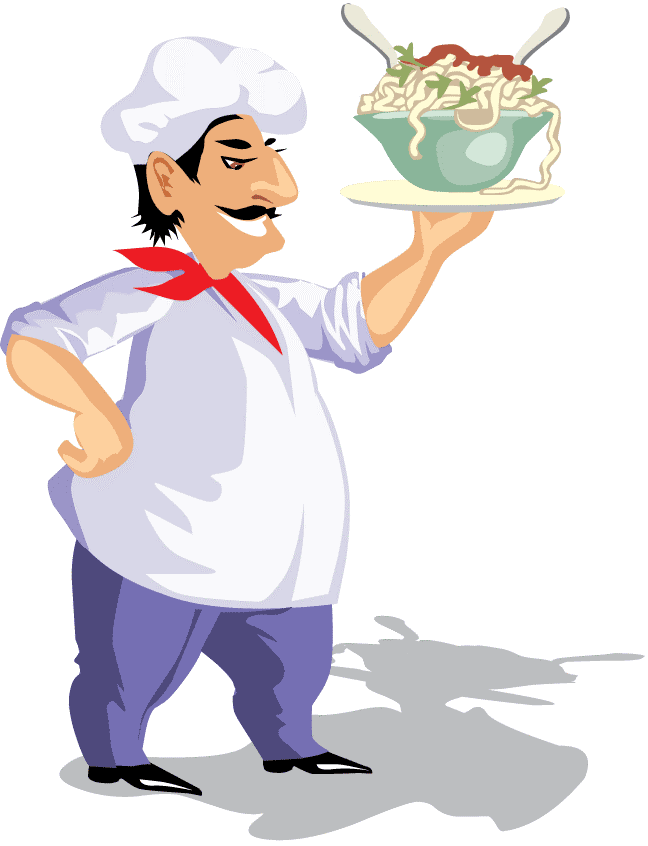 Spaghetti man Italian dinner