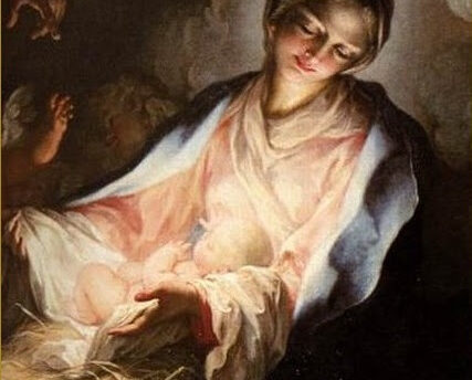 Christmas Madonna and Baby Jesus manger