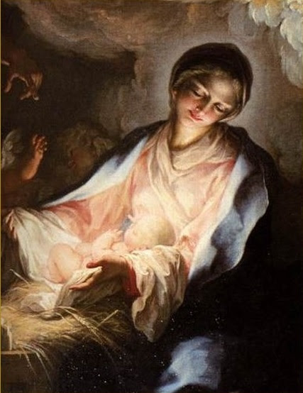Christmas Madonna and Baby Jesus manger